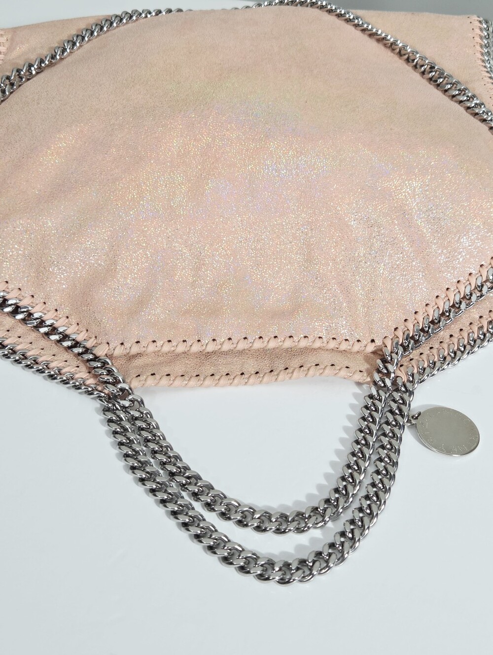 STELLA MCCARTNEY FALABELLA TOTE BAG - COPPER ROSE METALLIC PINK - Picture 3 of 16